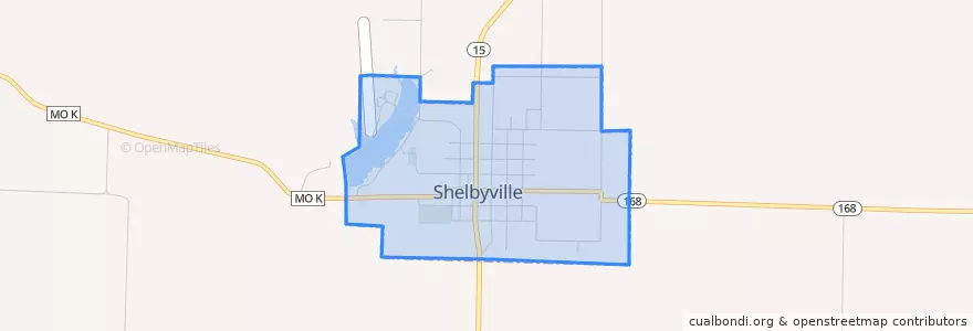 Mapa de ubicacion de Shelbyville.