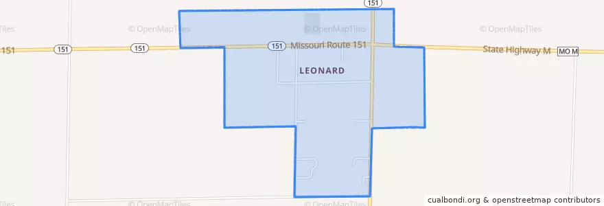 Mapa de ubicacion de Leonard.