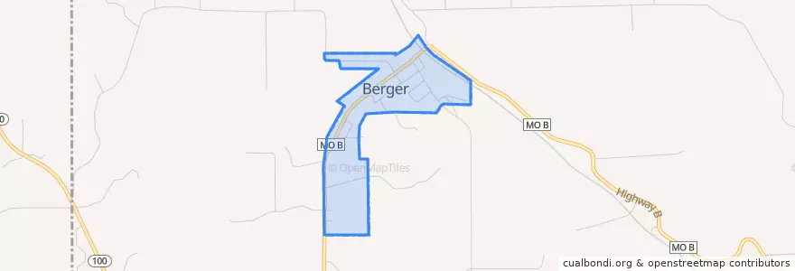 Mapa de ubicacion de Berger.