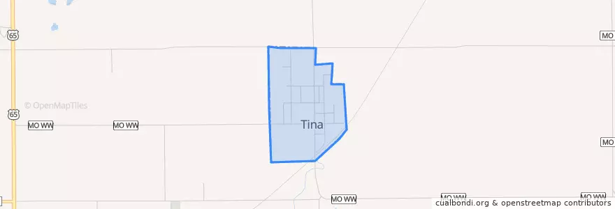 Mapa de ubicacion de Tina.