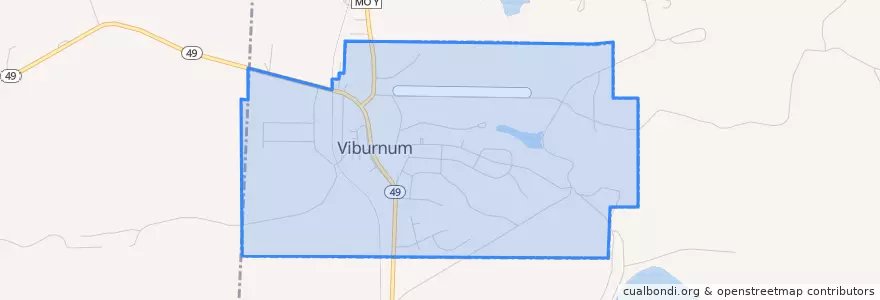Mapa de ubicacion de Viburnum.