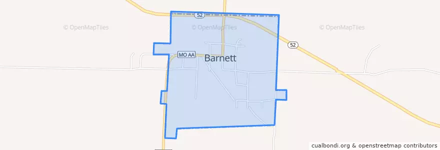 Mapa de ubicacion de Barnett.