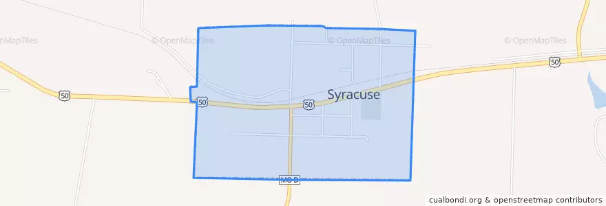 Mapa de ubicacion de Syracuse.