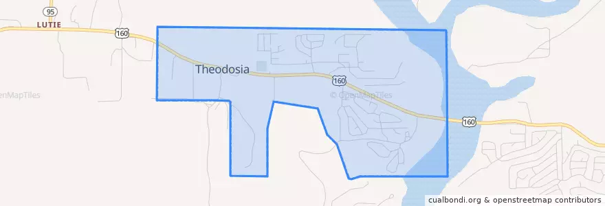 Mapa de ubicacion de Theodosia.
