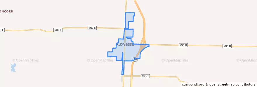 Mapa de ubicacion de Auxvasse.
