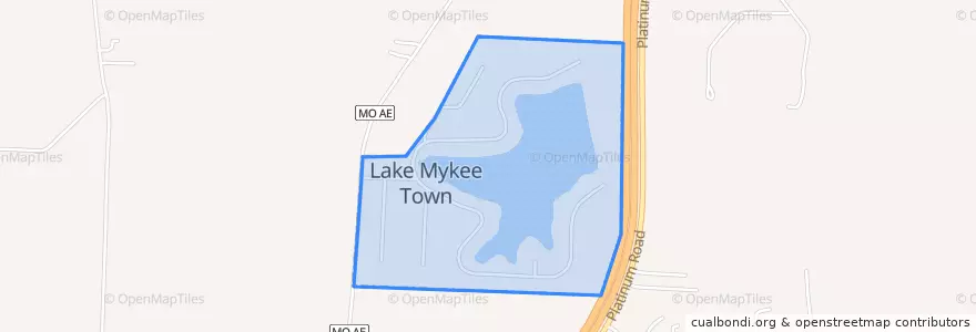 Mapa de ubicacion de Lake Mykee Town.