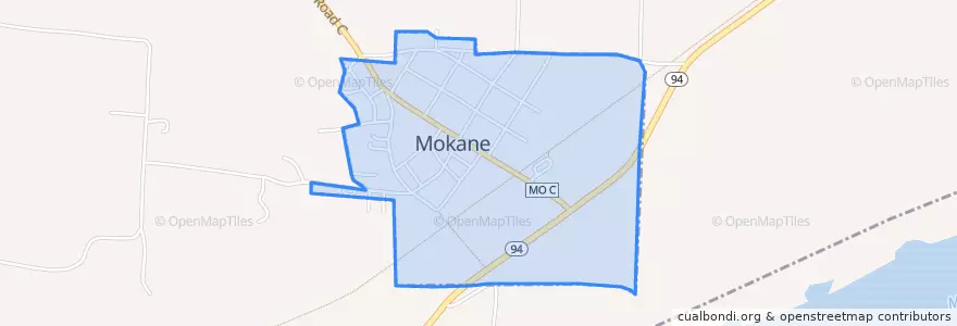 Mapa de ubicacion de Mokane.