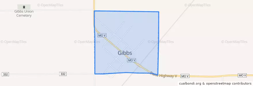 Mapa de ubicacion de Gibbs.