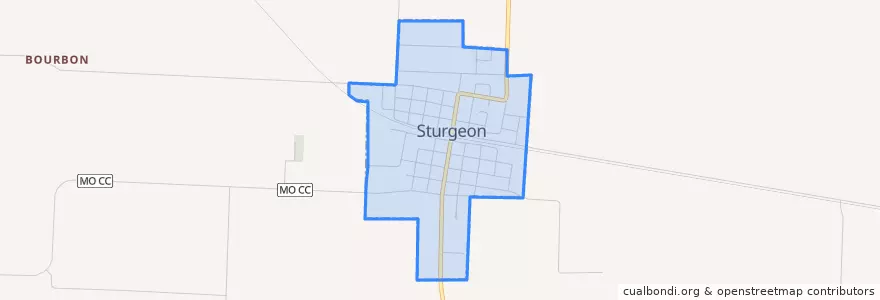 Mapa de ubicacion de Sturgeon.