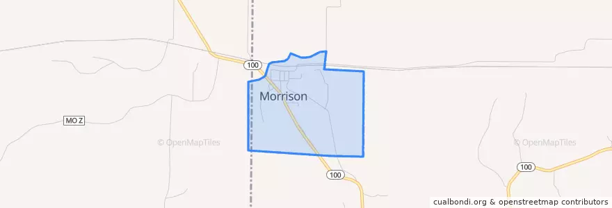 Mapa de ubicacion de Morrison.