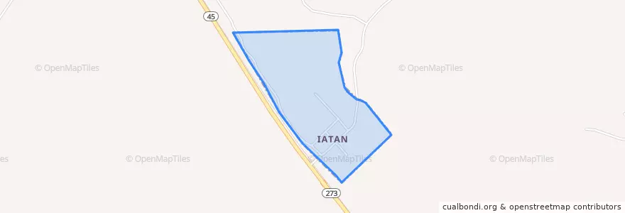Mapa de ubicacion de Iatan.