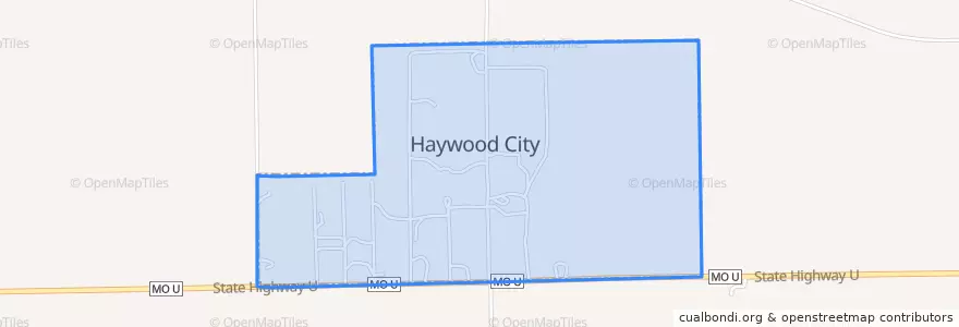 Mapa de ubicacion de Haywood City.