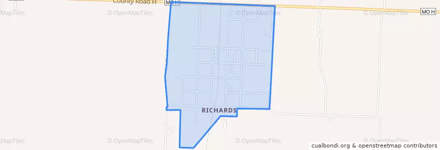 Mapa de ubicacion de Richards.
