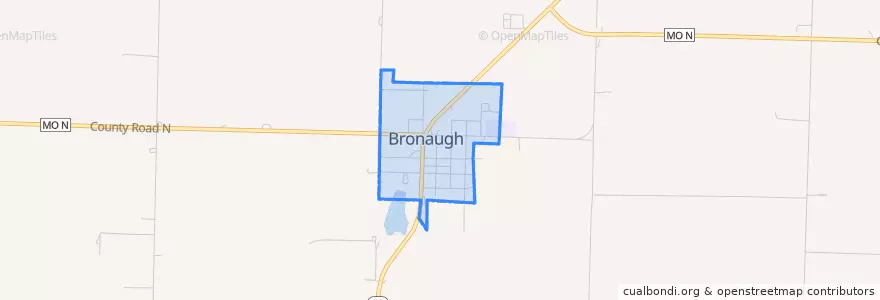 Mapa de ubicacion de Bronaugh.
