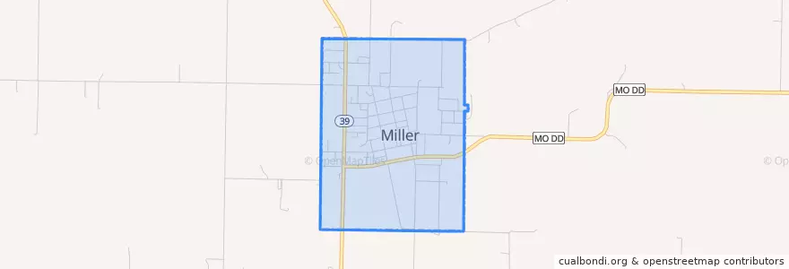 Mapa de ubicacion de Miller.