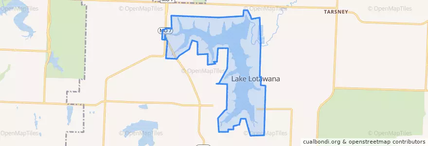 Mapa de ubicacion de Lake Lotawana.