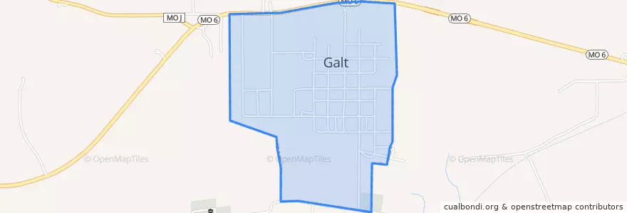 Mapa de ubicacion de Galt.