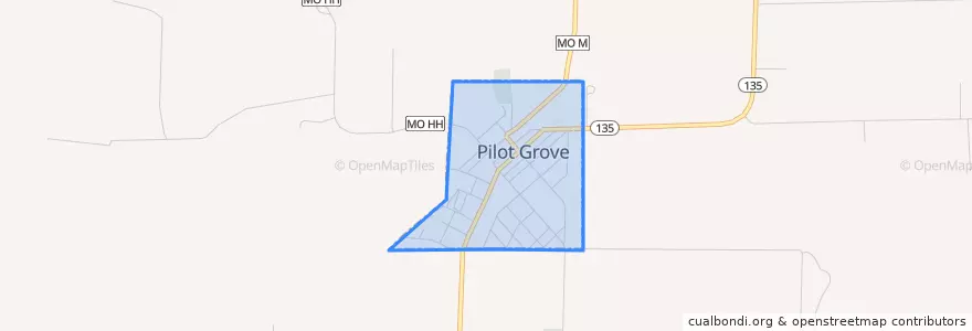 Mapa de ubicacion de Pilot Grove.