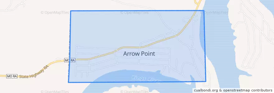 Mapa de ubicacion de Arrow Point.