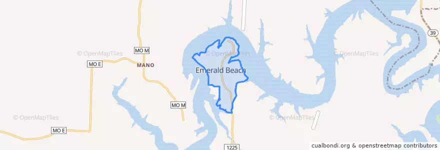Mapa de ubicacion de Emerald Beach.