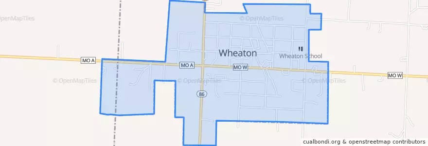 Mapa de ubicacion de Wheaton.