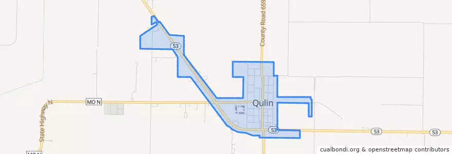 Mapa de ubicacion de Qulin.