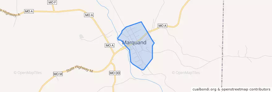 Mapa de ubicacion de Marquand.