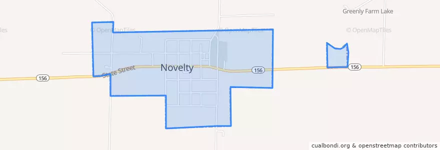 Mapa de ubicacion de Novelty.