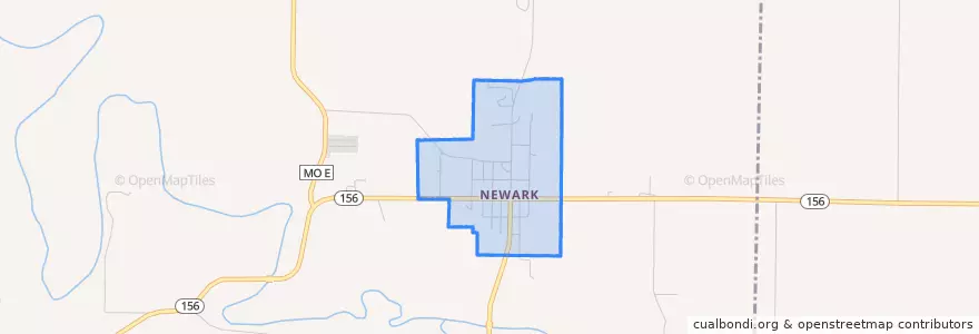 Mapa de ubicacion de Newark.