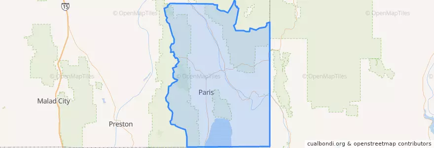 Mapa de ubicacion de Bear Lake County.