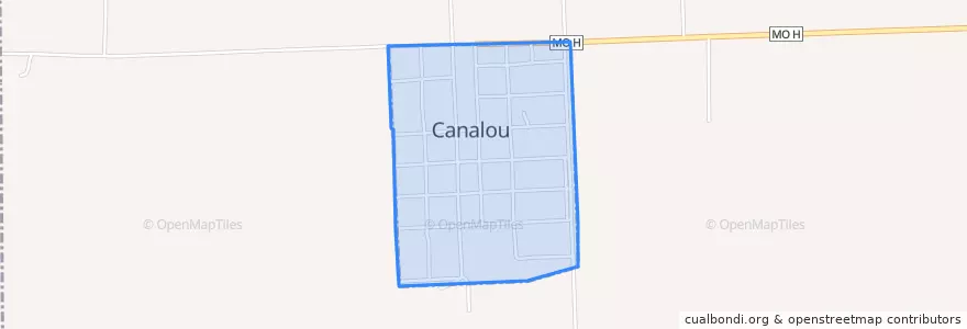 Mapa de ubicacion de Canalou.
