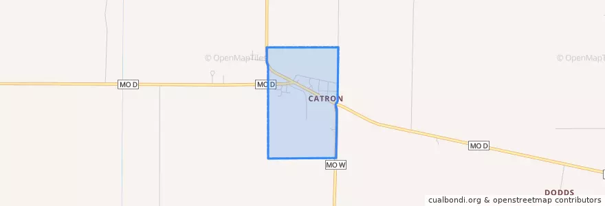 Mapa de ubicacion de Catron.