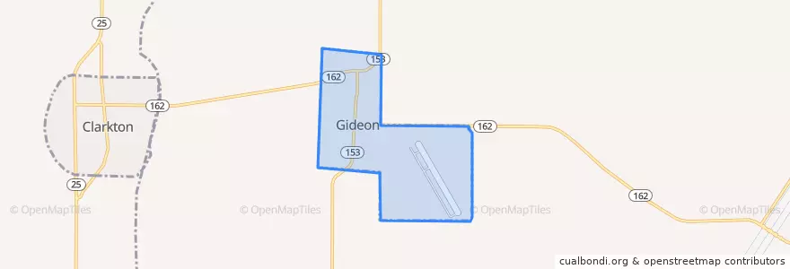 Mapa de ubicacion de Gideon.
