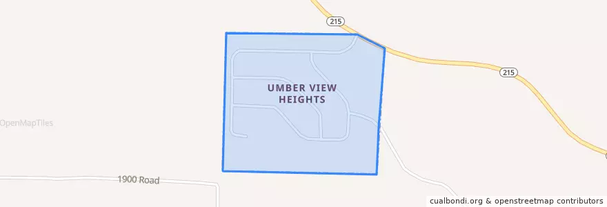 Mapa de ubicacion de Umber View Heights.