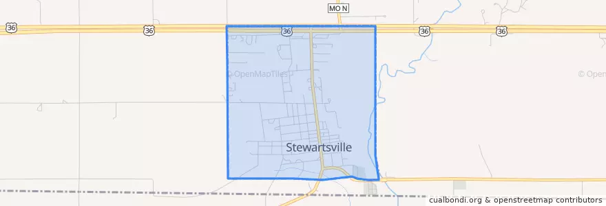 Mapa de ubicacion de Stewartsville.