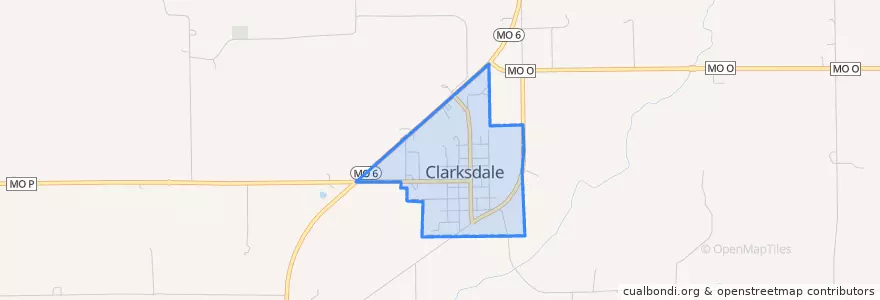 Mapa de ubicacion de Clarksdale.