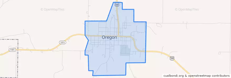 Mapa de ubicacion de Oregon.