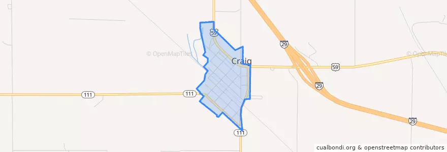 Mapa de ubicacion de Craig.