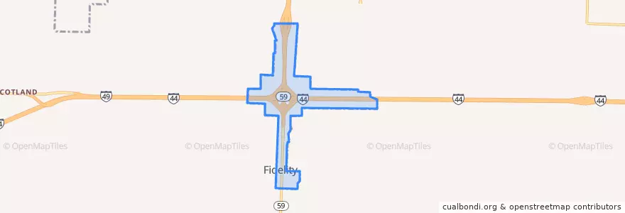 Mapa de ubicacion de Fidelity.