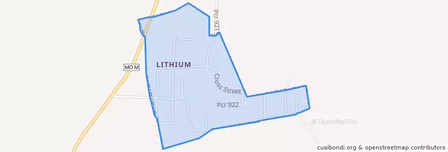 Mapa de ubicacion de Lithium.