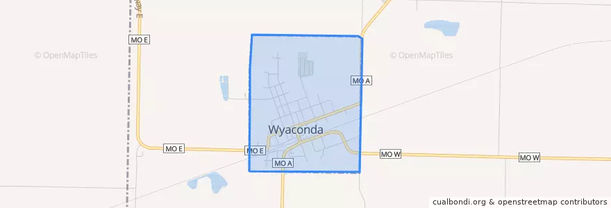 Mapa de ubicacion de Wyaconda.