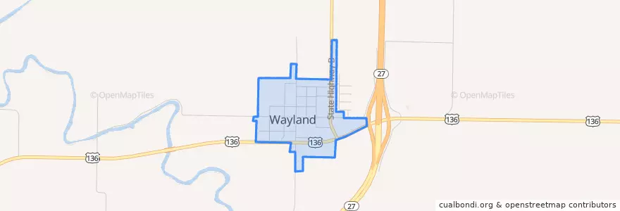 Mapa de ubicacion de Wayland.