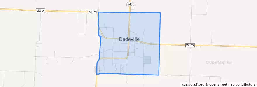 Mapa de ubicacion de Dadeville.