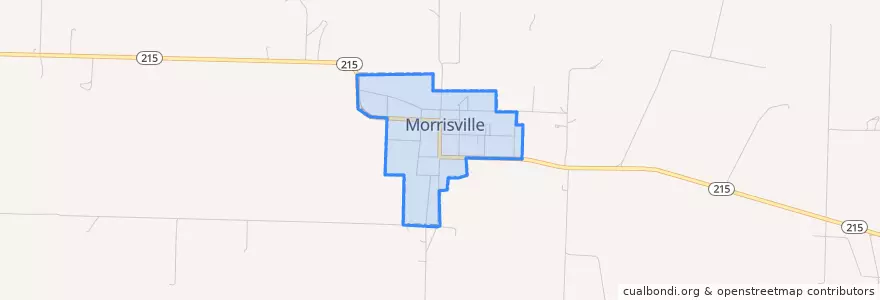 Mapa de ubicacion de Morrisville.