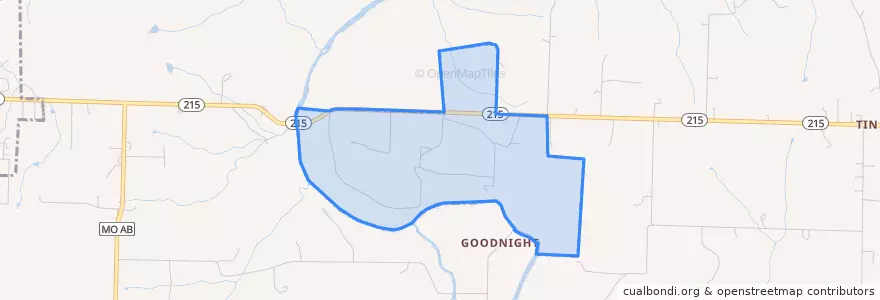 Mapa de ubicacion de Goodnight.