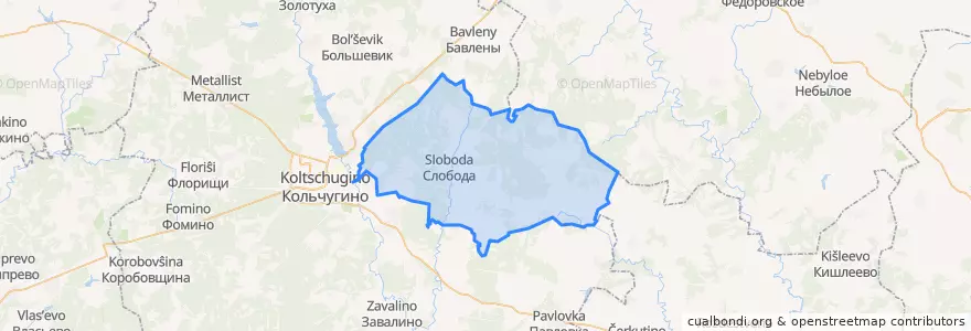 Mapa de ubicacion de Есиплевское сельское поселение.