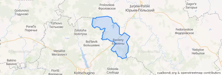 Mapa de ubicacion de Бавленское сельское поселение.