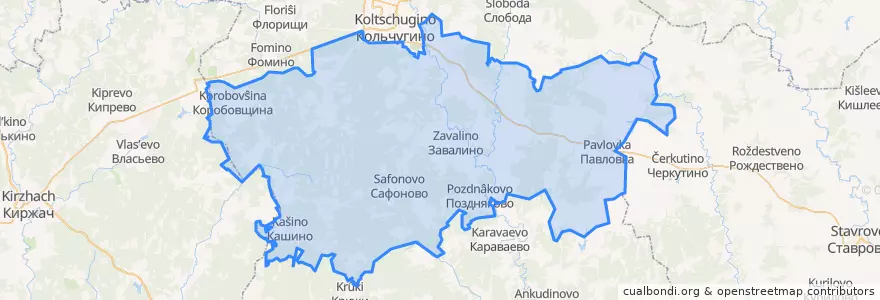 Mapa de ubicacion de Раздольевское сельское поселение.