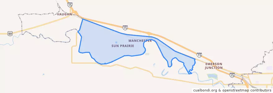 Mapa de ubicacion de Sun Prairie.