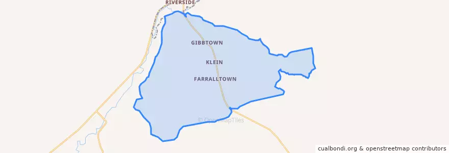 Mapa de ubicacion de Klein.